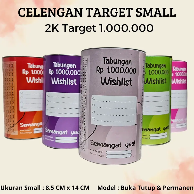 [ BISA COD ] CELENGAN TARGET MURAH 2K TARGET 1JT CELENGAN TARGET BUKA TUTUP CELENGAN SEDEKAH SUBUH TABUNGAN UANG 0