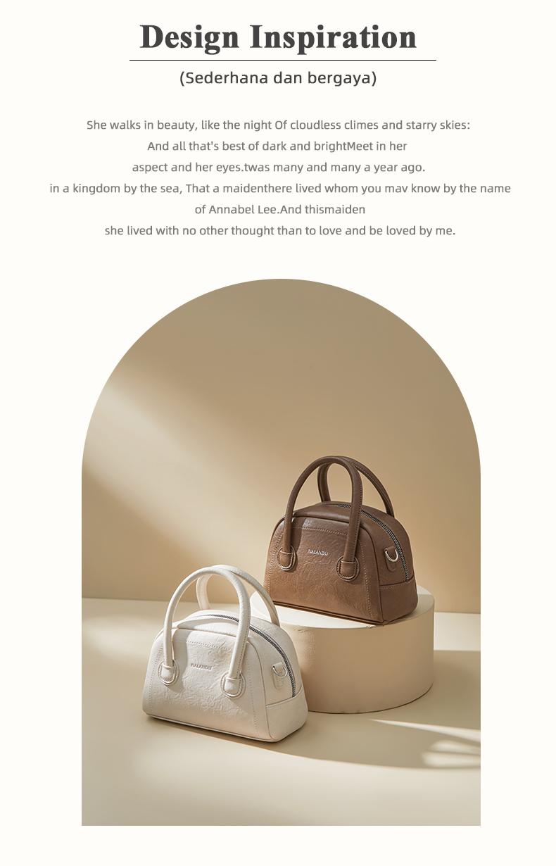 【Gia Bag】NALANDU Tas Selempang Wanita Elegan Fashion Sling Bag Bahu Cewek Kekinian Kulit OOTD Tampil Mewah