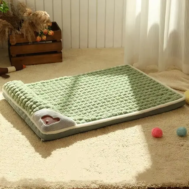 Thảm cho chó, ấm áp mùa đông, ghế Sofa sang trọng, cho chó và mèo Nhỏ và Trung Bình Thiết kế kẻ sọc, giường cho mèo, giường ngủ Lông Mịn, có thể tháo rời và giặt được, giường cho thú cưng 6