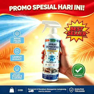 PROMO! Spray Penghilang Bau Hewan Peliharaan Kucing Anjing 24 Jam Tahan Lama Aman Dihirup