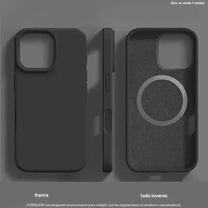 Funda magnética de silicona líquida, cubierta protectora antigolpes de cuerpo completo, accesorios para teléfonos compatible con iPhone 11 12 13 14 15 Plus 16 Pro Max, Casing