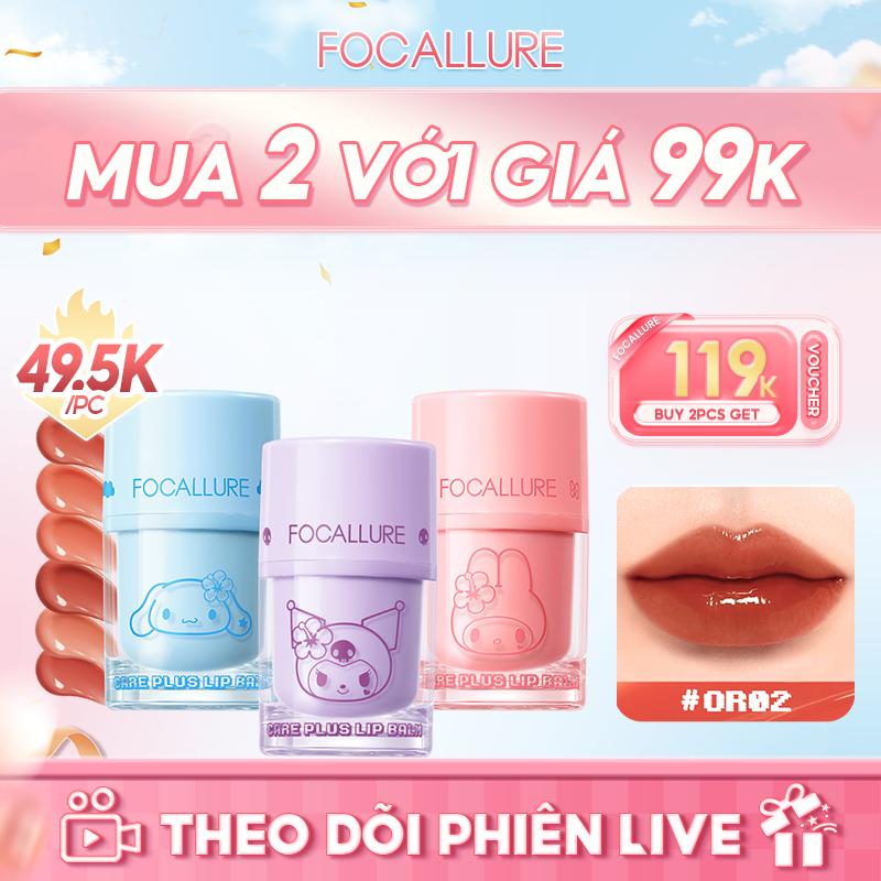  【Bộ sưu tập son môi Focallure X Sanrio Son Môi Trang Điểm Tổng Hợp 3 Dòng Son Kem Velvet Son Tint Bóng Son Dưỡng Hỗ Trợ Dưỡng Ẩm Môi 