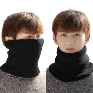 Syal Rajut Pria Kekinian Gaya Outfit Korean Style 2 Lapis Bahan Rajut Aksesoris syal Rajutan Kain Rajutan