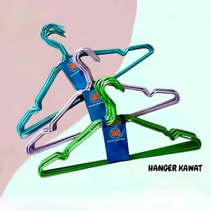 COATING HANGER BAJU STENLIST WARNA ANTI KARAT(10 PCS) Pakaian Gantungan Acrylic