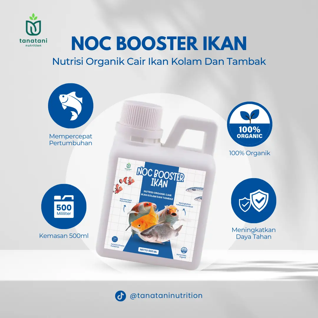 NOC BOOSTER IKAN 500ML - Nutrisi Organik Cair Ikan