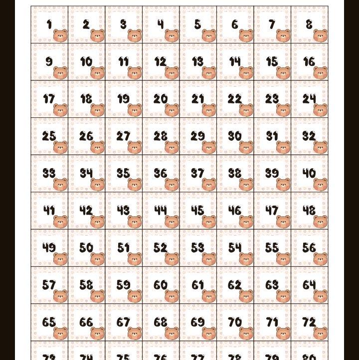 Stiker angka 1 - 120 . 1 - 240 FREE STIKER DEKORASI 6