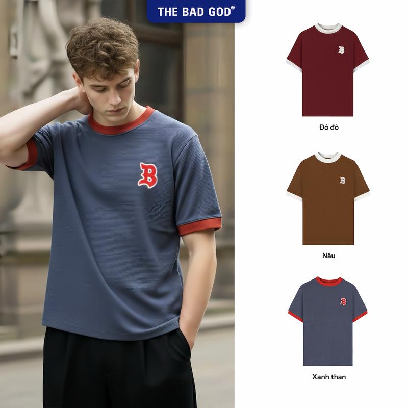   MUA 2 GIẢM 5%  Áo Thun Nam Nữ Cổ Tròn The Bad God Elastic Chất Liệu Vải Tổ Ong Thêu Họa Tiết - Menswear - BST Áo thun năm 2025 