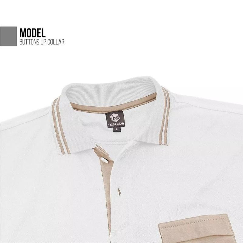 Firsthand Baju Polo Morgan Putih Kaos Pria Berkerah Casual 2