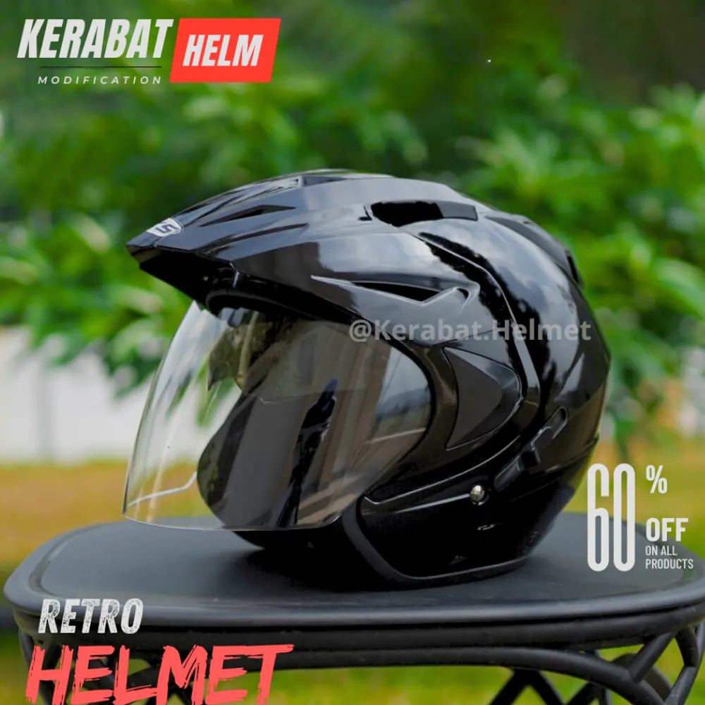 Helm INK Original Half Face Double Visor Ringan Ukuran Dewasa SNI Terbaru