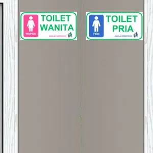 Papan tanda TOILET, petunjuk tempat toilet