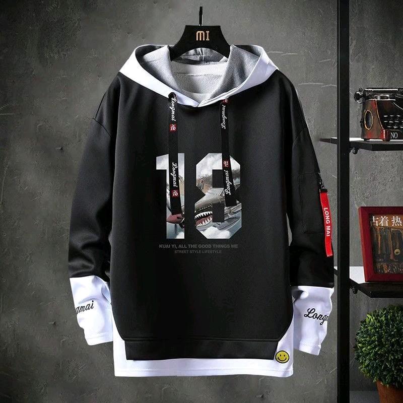 Terlaris Sweater Hoodie Korea Mod l Baru  Pria Wanita Bahan Lembut Tebal Keren Panjang Tangan Distro Unisex Fleece Sports Loose-fitting vneck short sleeve willow green t-shirt 4
