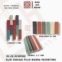 Gambar NIAGA JAYA ROSTER - Bata Tempel, 24 x 7 x 1,7 Cm, Bata Homogen Beton, Warna | Putih | Terakota | Abu | Hitam. Bata Expose, Bata Dinding, Hiasan - Abu-abu dari NIAGA JAYA ROSTER Kota Bekasi 3 Tokopedia