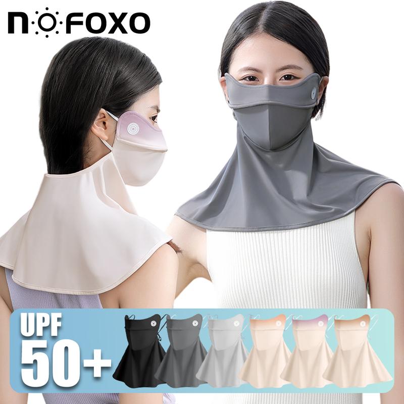 Mặt Nạ Lụa Lạnh Chống Tia UV, NOFOXO, UPF50 +, Bảo Vệ Mắt Thời Trang Mùa Hè, Nhẹ Và Thoáng Khí, Thích Hợp Cho Các Môn Thể Thao Ngoài Trời, Chống Nắng, Mặt Nạ