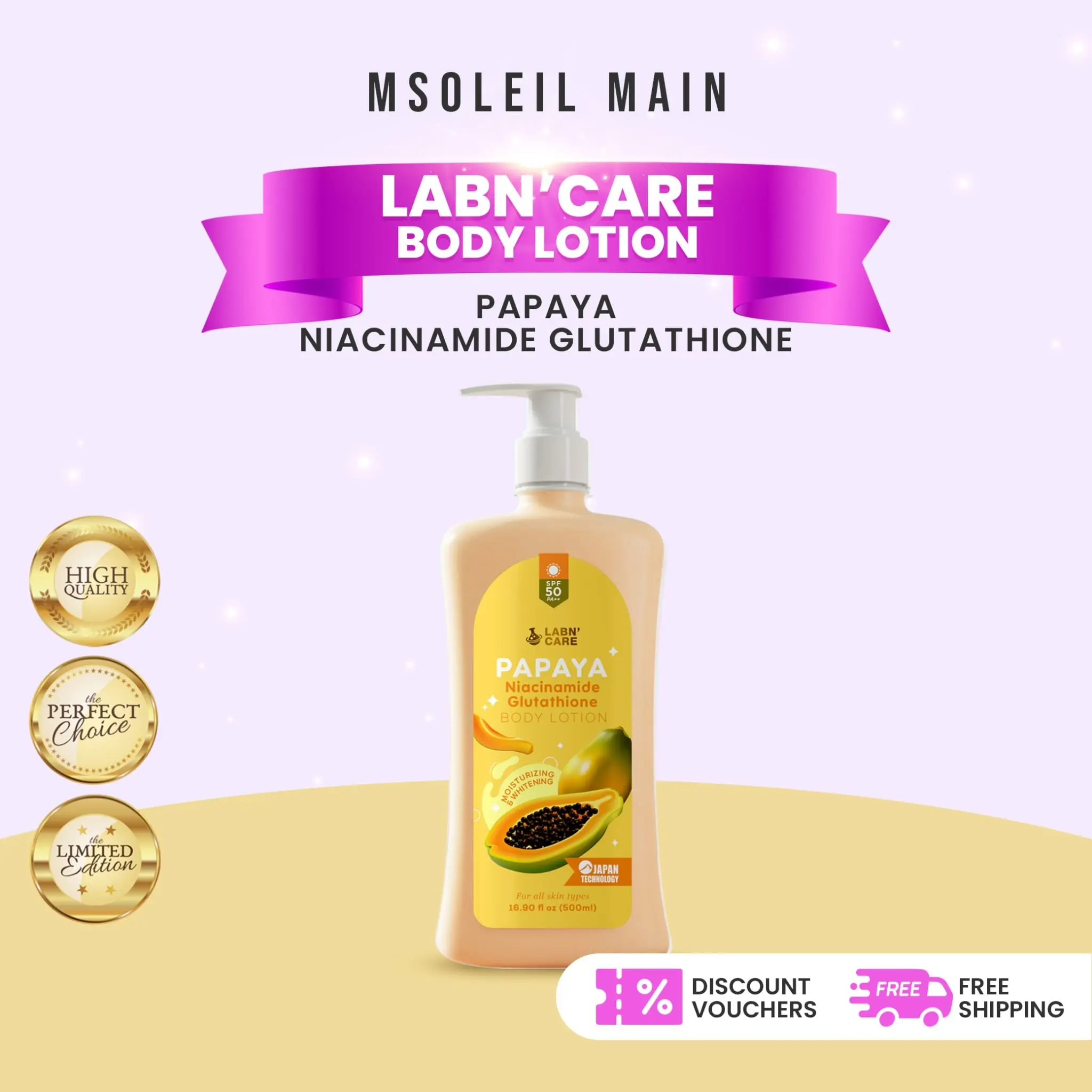 FDA APPROVEDTRENDINGLABN'CARE BODY LOTION - PAPAYA GLUTA-NIACINAMIDE WITH SPF 50 PA++ 3X SKIN WHITENING MOISTURIZER SKIN CARE Hydrate, Niacinamide Lighten Radiant - TikTok Shop Philippines FDA APPROVEDTRENDINGLABN'CARE BODY LOTION - PAPAYA GLUTA-NIACINAMIDE WITH SPF 50 PA++ 3X SKIN WHITENING MOISTURIZER SKIN CARE Hydrate, Niacinamide Lighten Radiant - TikTok Shop Philippines