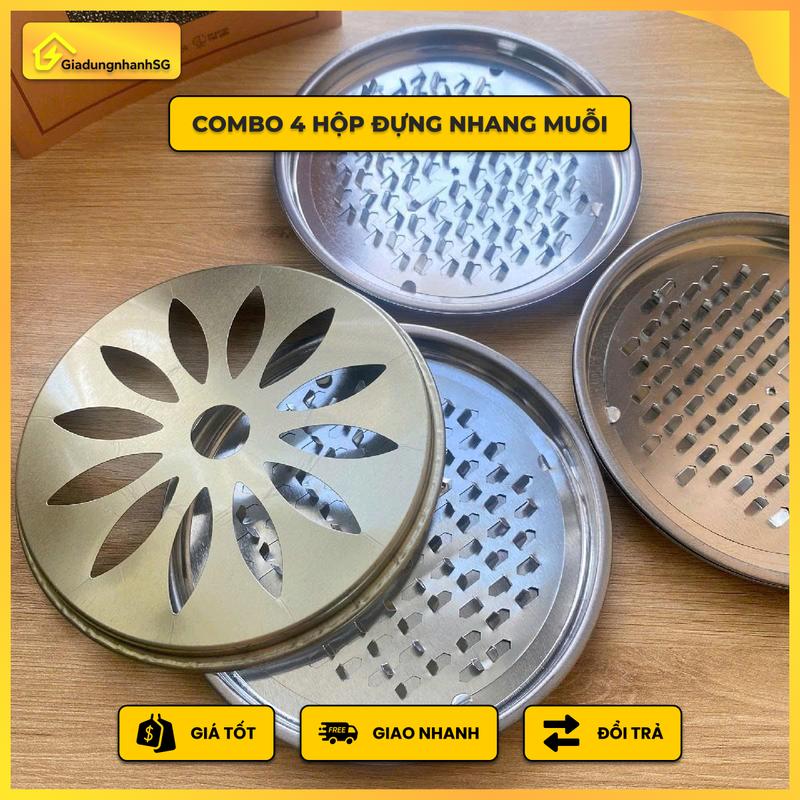 COMBO 4 Hộp Đựng Nhang Muỗi 15cm Thân 2.5cm Khay Đựng Nhang Muỗi Có Nắp Đậy An Toàn Giá Đỡ Cuộn Nhang Muỗi Tiện Dụng Chống Bụi