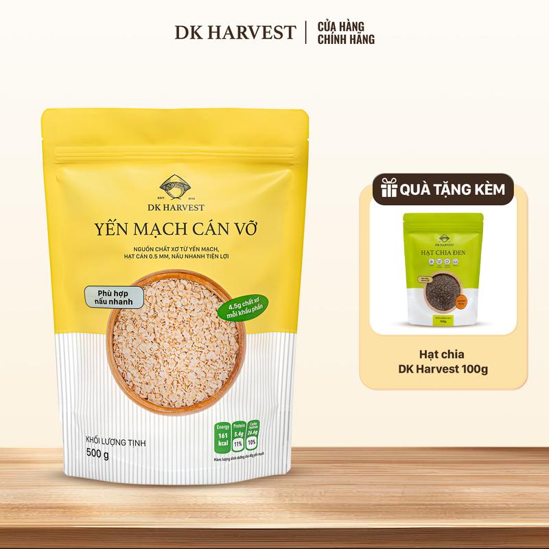 Yến Mạch Cán Vỡ/ Cán Mỏng (Quick Oats/ Rolled Oats) DK Harvest - Hàng Chuẩn ÚC, Có CO/CQ - Thơm Mới, Dễ Ăn - Thương hiệu 8 năm bán Yến mạch Úc chính ngạch - Túi 500g/1kg/3kg - Nguyên Cám, Nhập Liên Tục, Thơm Mới - Thích hợp eatclean, thực dưỡng, ăn chay