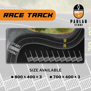 Parking pad l Deskmat l Mouse Pad Gaming Gambar Race Track Mini Series