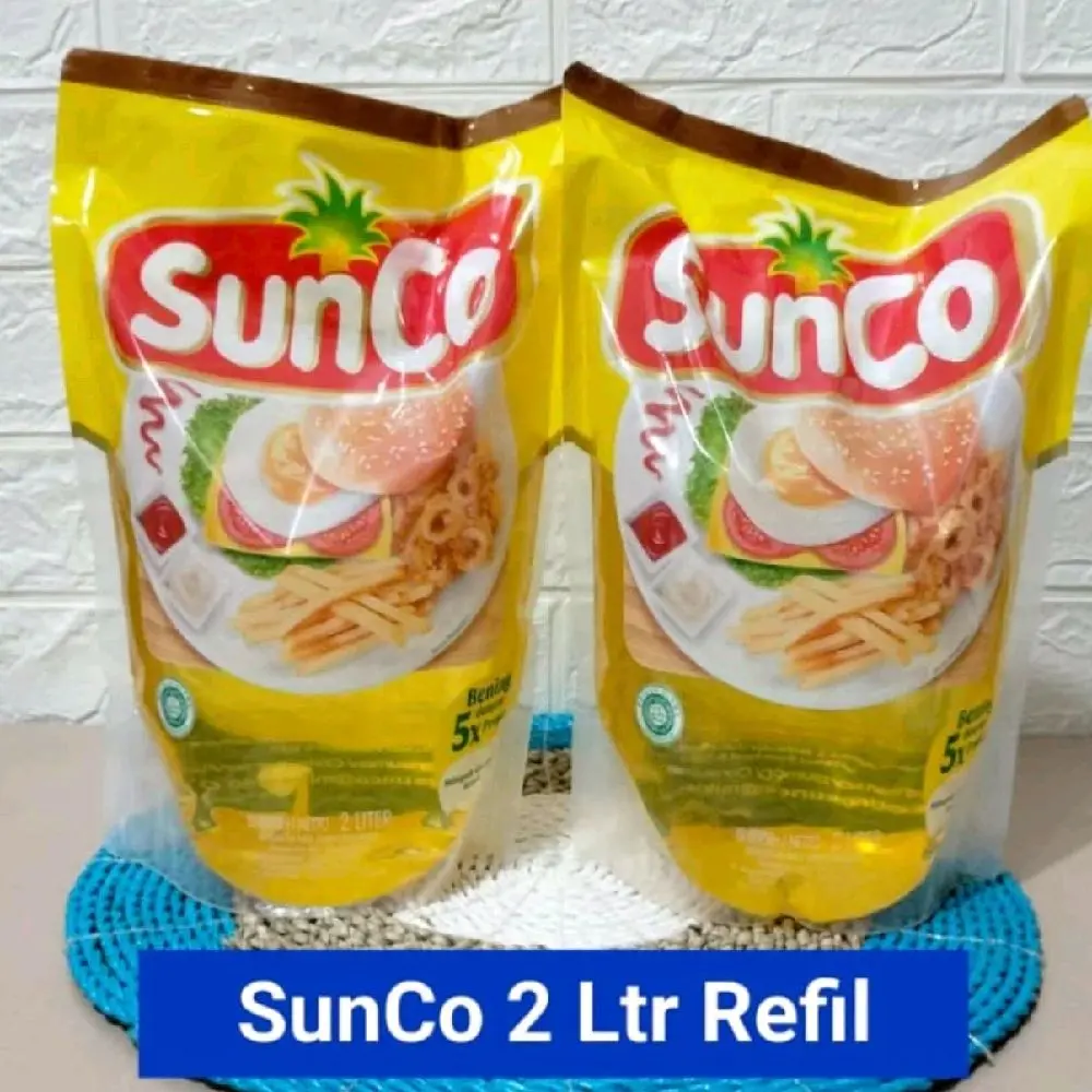 ( DAPAT 4 LITER ) MINYAK SUNCO POUCH 2 LITER KEMASAN 2 LITER Oil Masakan