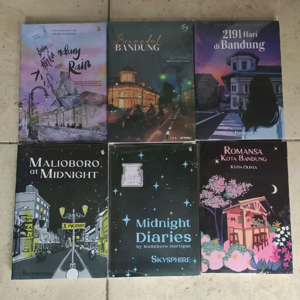 Paket 4 buky Bandung After Rain + Romansa kota bandung + diaries + Malioboro at Midninght