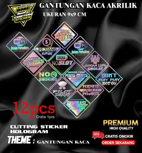 GANTUNGAN KACA AKRILIK/VARIASI GANTUNGAN KACA MOBIL HOLOGRAM