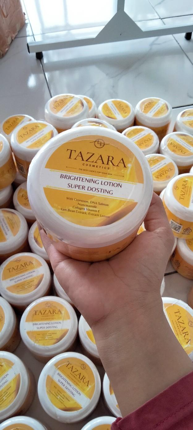 Product Introduction of HB TAZARA BRIGHTENING SUPER DOSTING SPF 50PA+++ UKR 250ML Handbody Lotion Mencerahkan  Pencerah Lightening 3