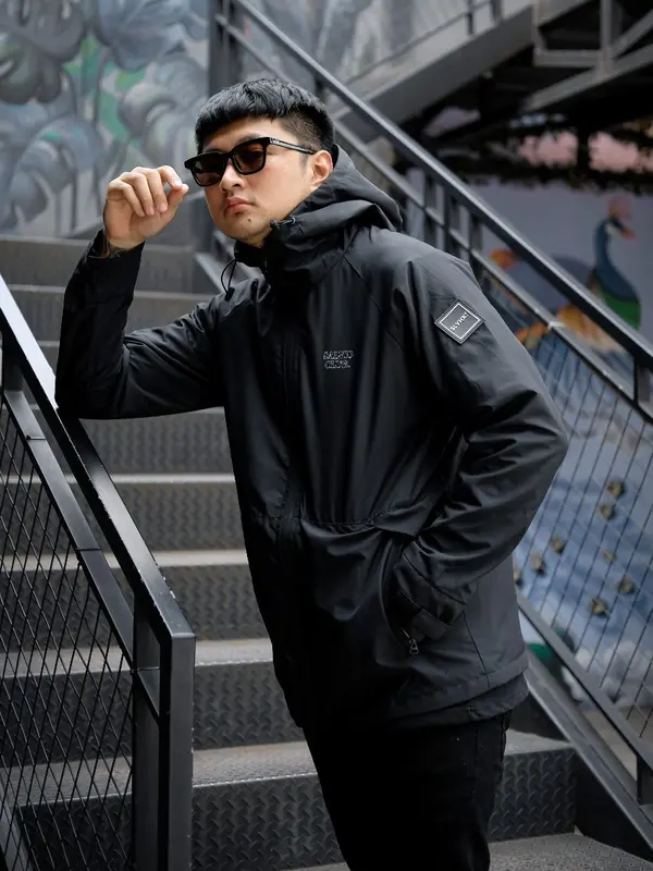 MEZOTIK - JAKET PARASUT WINDBREAKERS WATERPROFF XXX SALVIO HEXIA HITAM 6