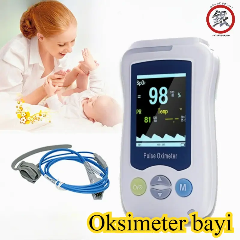 1Set Medical Oximeter/Oximeter Portable/Handheld Oximeter Neonate Newborn Pulse Oximeter SPO2 Bayi/Handheld Pulse Oxymeter/SpO2 Meter+ Probe SpO2 Sensor Dewasa,Anak,Bayi Presisi Tingkat Profesional Medis