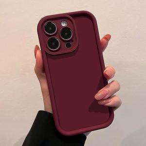 Funda para celular de color sólido, resistente a caídas y golpes, cubierta para iPhone