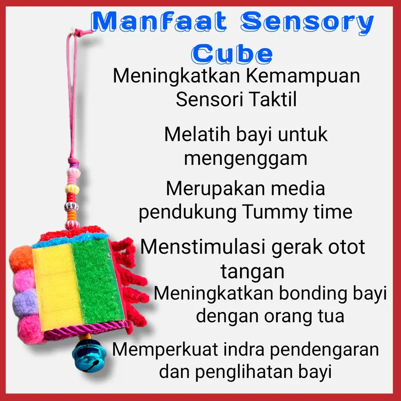Mainan Montessori Sensory Cube untuk Stimulasi Sensorik Bayi 1
