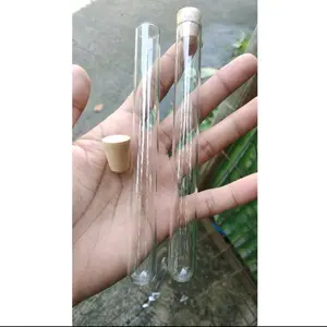 Tabung Reaksi Kaca Tutup Kayu 25ml - Paket 5 pcs