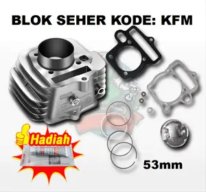 BLOK SEHER BORING PAKET BOREUP BORE UP SUPRA FIT NEW REVO LAMA LEGENDA SUPRA FIT LAMA KFM 53MM Motorcycle