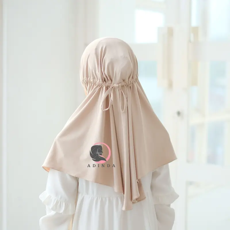 Bergo Serut Anak (SD) | Jilbab Instan Serut Spandex Jersey I Bergo Serut Jokowi I Bergo Serut Adiba 3