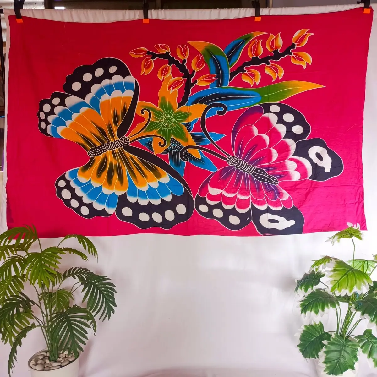 COD Kain Pantai Asmara Gen Z Kain Bali Sarung Bali Pantai Lukis Motif Kupu-kupu Jumbo