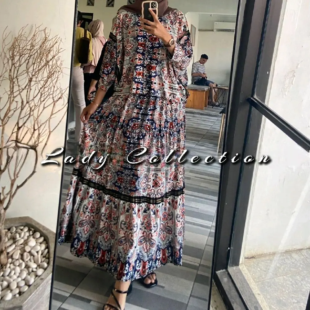 Ghina Set Rok Susun 2 in 1 Rayon Premium Model Batwing Jumbo