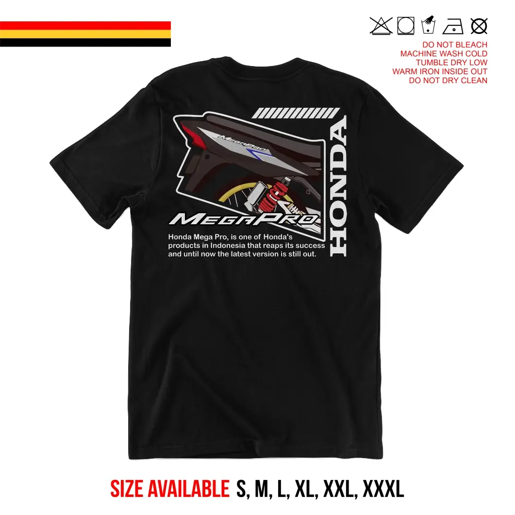 KAOS HONDA MEGAPRO MP TIGER SEMI COTTON PE 24s combed pendek