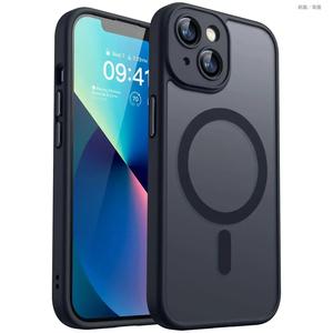 iPhone 15/14/13/12用ケース、アップグレード版［カメラ全面保護］［MagSafe対応］［半透明マット］耐衝撃保護スマホケース（iPhone 12対応）
