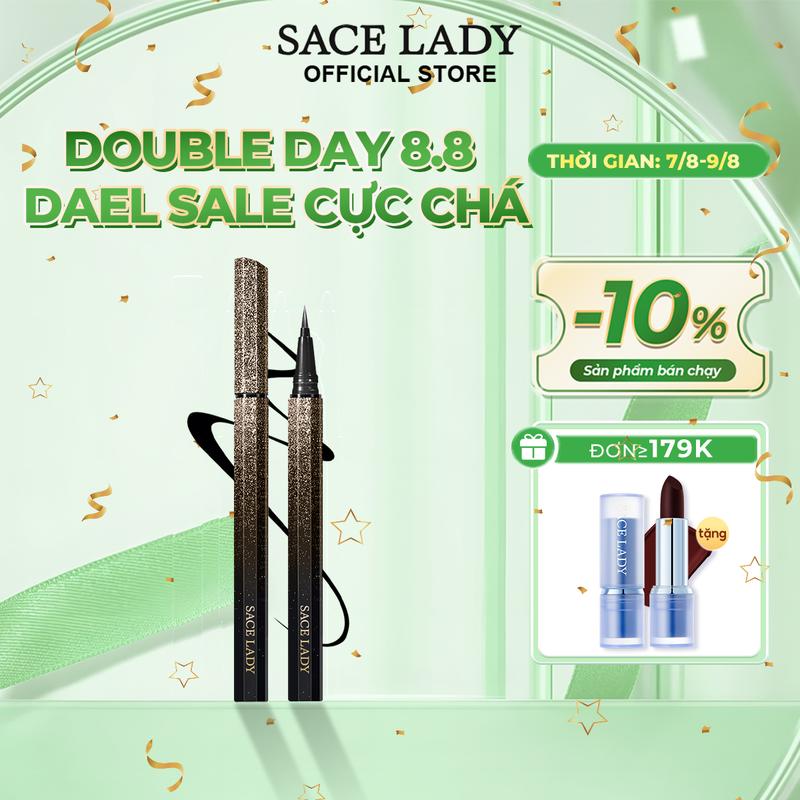[LIVE]Bút kẻ mắt SACE LADY, bút kẻ mắt màu đen có sắc tố cao chống thấm nước