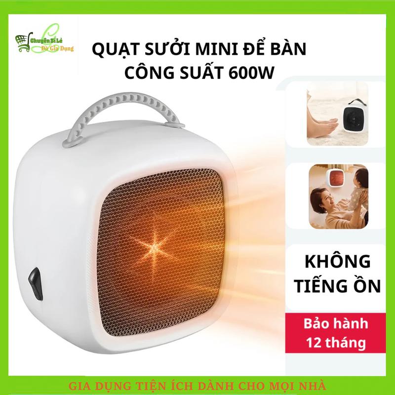 Máy Sưởi Điện, Máy Sưởi Không Khí Ấm Để Bàn Di Động 500W, Quạt Sưởi Mini Nhẹ…