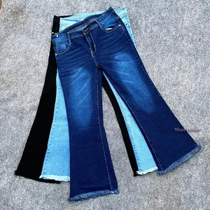 HW Cutbray Jeans wanita - higwaist Celana panjang soft jeans strech jumbo 27-38 cutbray rawis Premium Quality Hitam Cewek