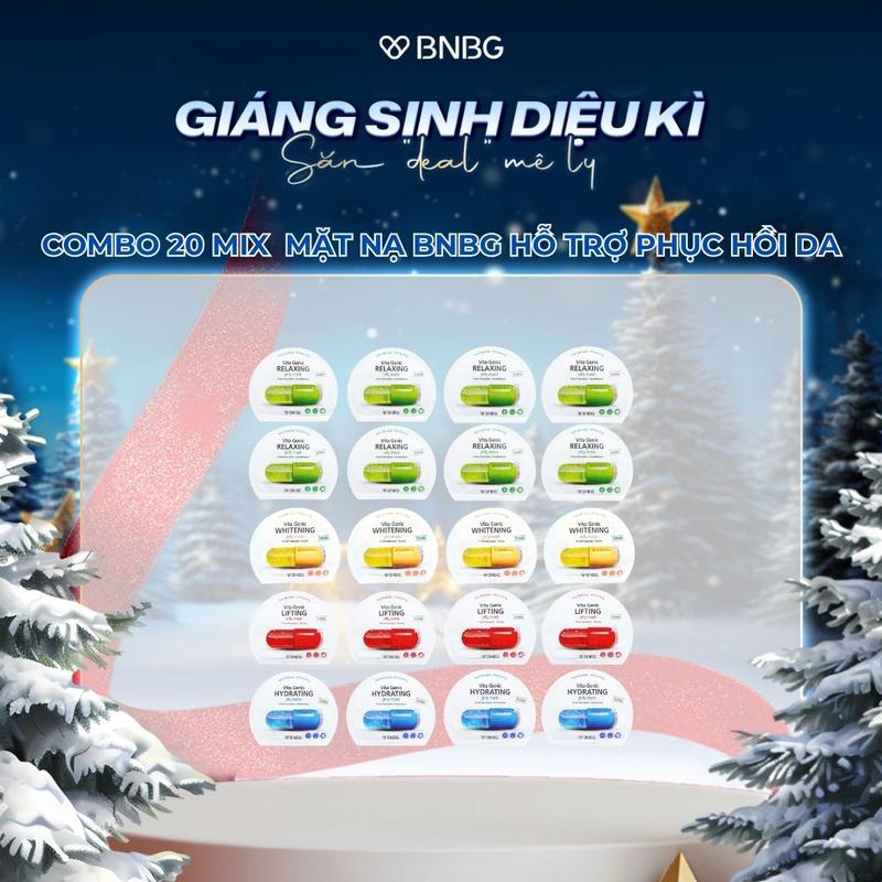   Live  Combo 20 Mặt Nạ BNBG Mix Hỗ Trợ Phục Hồi Da BNBG Vita Genic Jelly Mask 30mlx20 