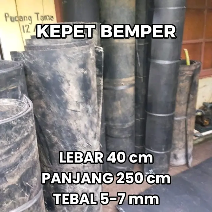 KEPET TRUK KARET KONFEYOR Full Body.  L : 40 cm P : 250 cm Tebal 5-7 mm