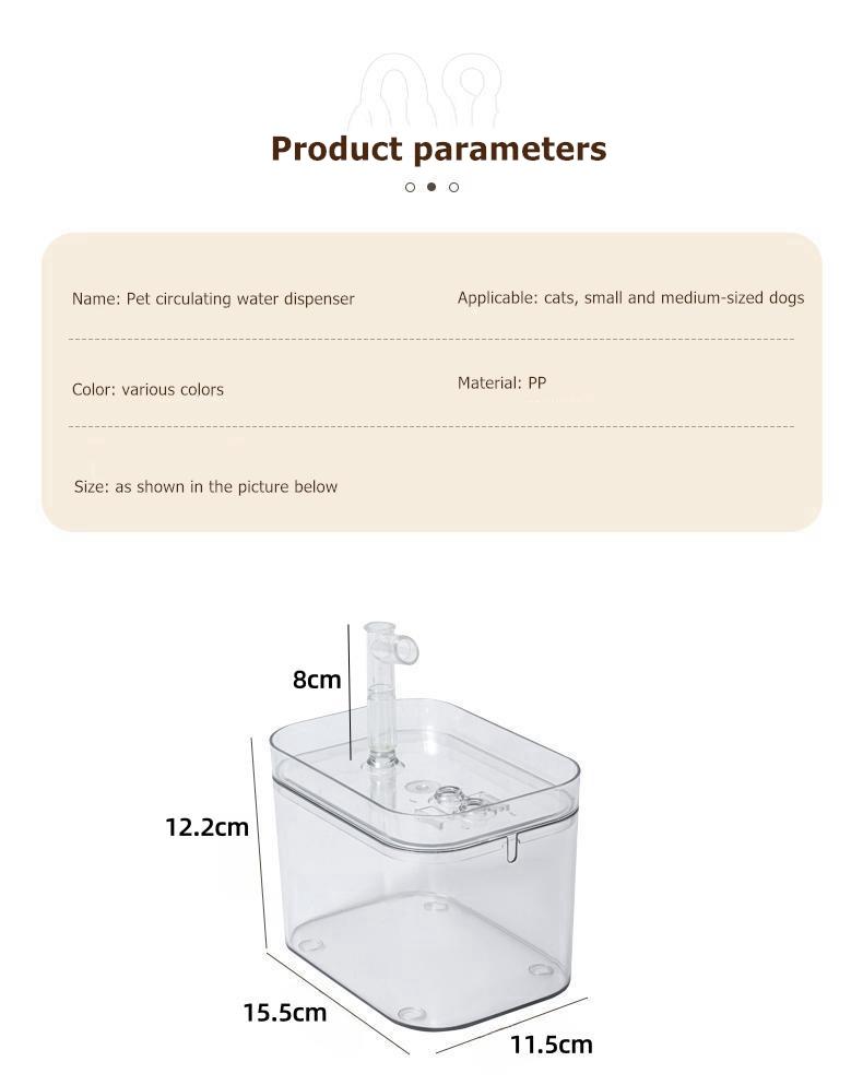 Product Introduction of Đài Phun Nước Cho Mèo, Cầm Tay Và Yên Tĩnh, Dung Tích Lớn, Nước Tuần Hoàn, Thích Hợp Cho Mèo Và Chó, Thiết Kế Cho Ăn 19