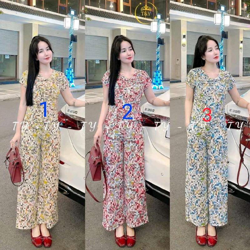 Bộ đồ nữ chất vải lụa Hàn dành cho chị em 8