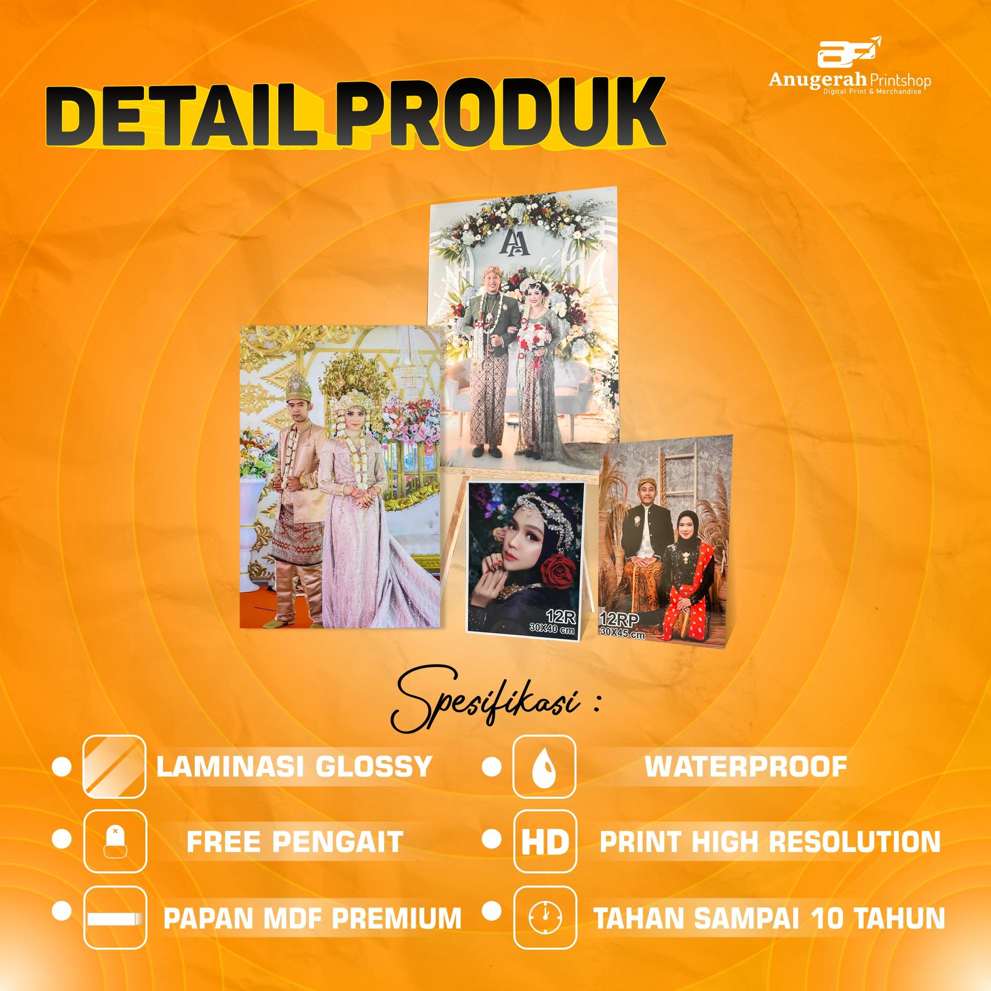 Cetak Foto Keluarga Jumbo Ukuran 20R| 24R| Super Jumbo Bingkai MDF Modern Dipasang di Dinding