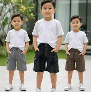 PAKET HEMAT 3 PICS CELANA CARGO PENDEK ANAK LAKI LAKI 1-12 TAHUN BAHAN SEMI WOLL CARGO SALUR ANAK