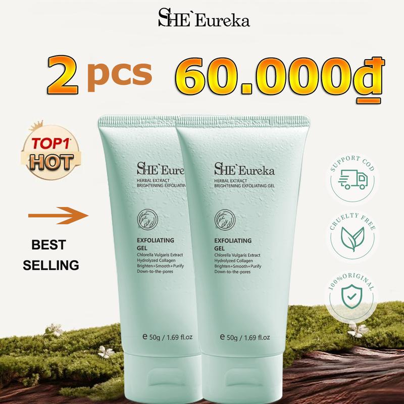 2PCS 60.000₫ SHE Eureka Chlorella Exfoliating 50g Body Scrub Moisturizing Body for Men and Women[50G+50G+50G]