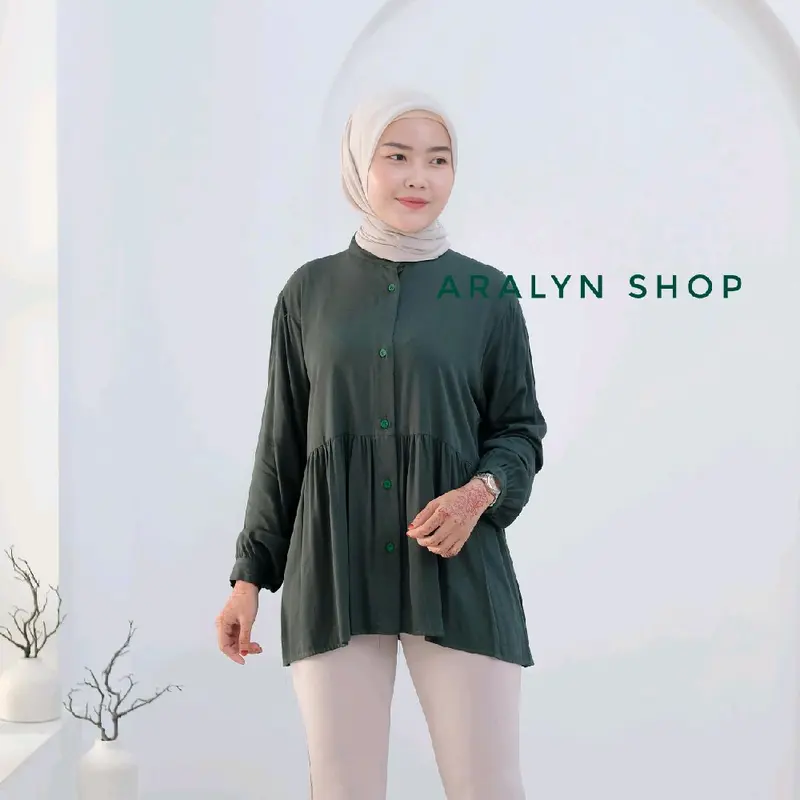 ARALYN BLOUSE RAYON TWILL ATASAN TERBARU 5