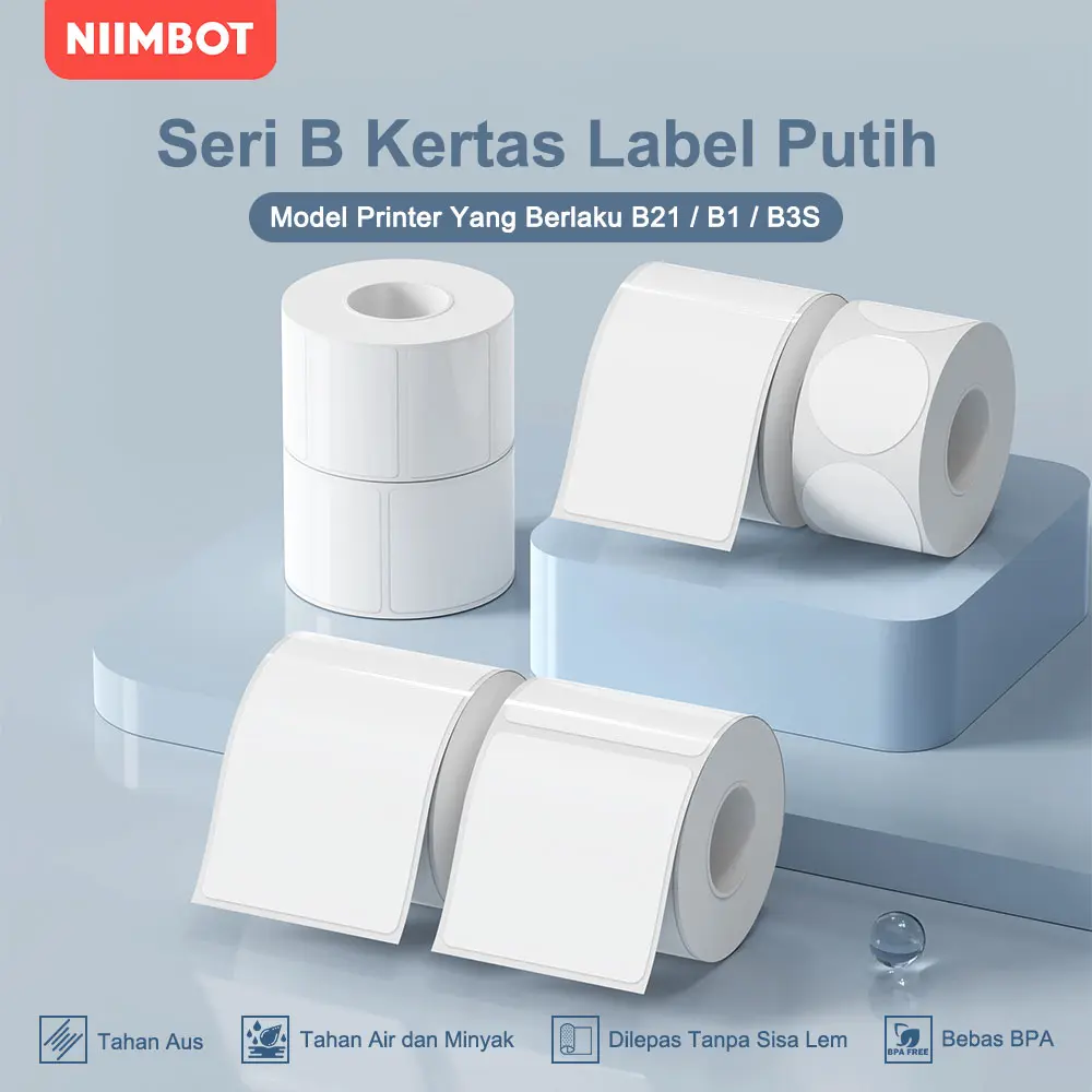 NIIMBOT B1/B21/B3S Mesin Label Kertas Cetak Kertas Label Termal Label Pakaian Label Harga Komoditas