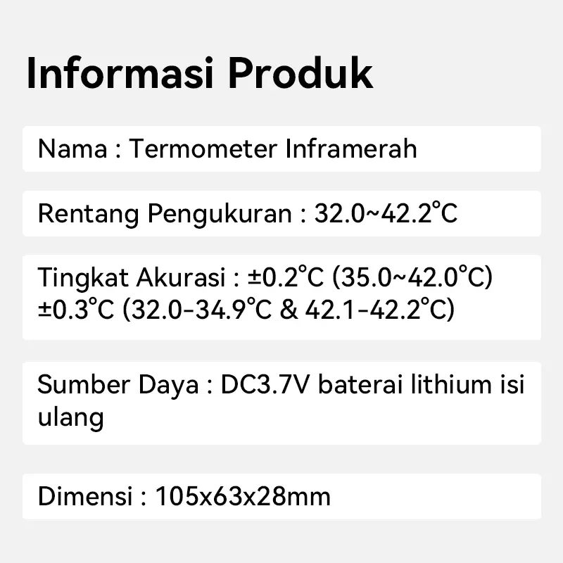 Futuremed Termometer Digital Infrared | Pengukur Suhu Tubuh Non-Contact | Termometer Dahi untuk Demam 8