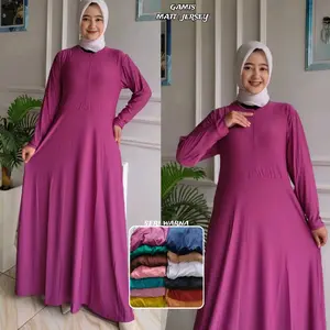 gamis manset atau iner jersy ld 105cm ke ld 115cm bisa masuk pjg badan 135cm.bahan jersy polos adam lembut nyaman dipakainya